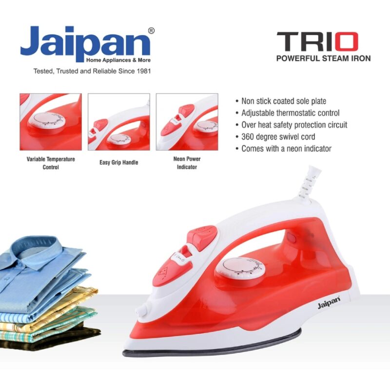 Jaipan JP_SI_Trio 1200-Watt Steam Iron - Image 2