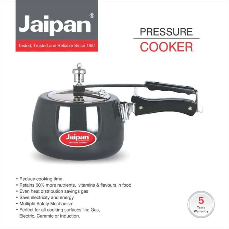 Jaipan Black Beauty 3 Ltr Hard Anodised Contura Pressure Cooker inner lid - Image 2