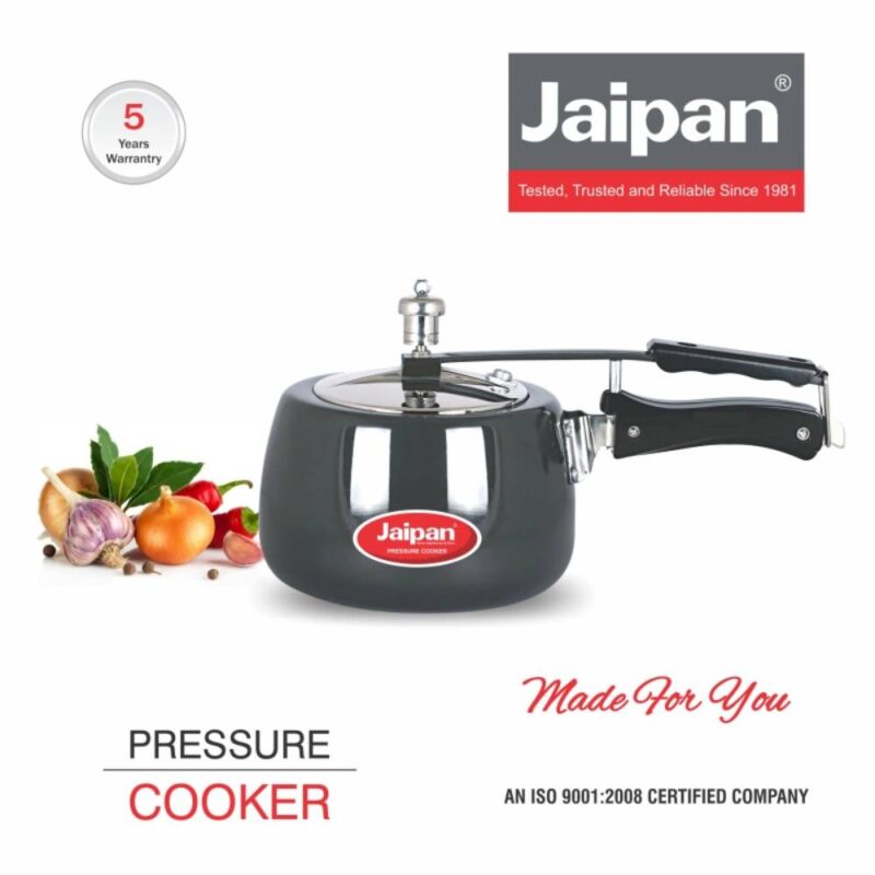 Jaipan Black Beauty 5 Ltr Hard Anodised Contura Pressure Cooker inner lid - Image 2