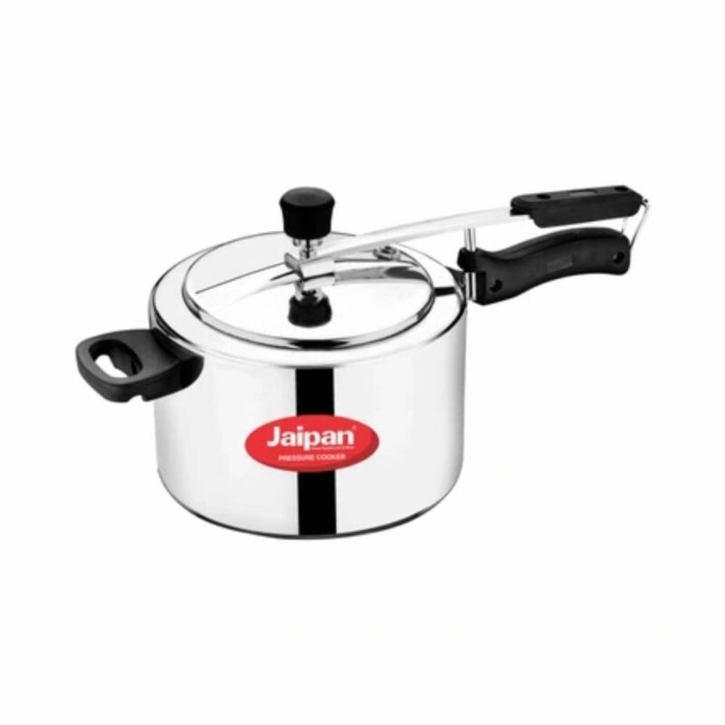 Jaipan Gold Aluminum Pressure Cooker with Inner Lid, 2 litres, Silver