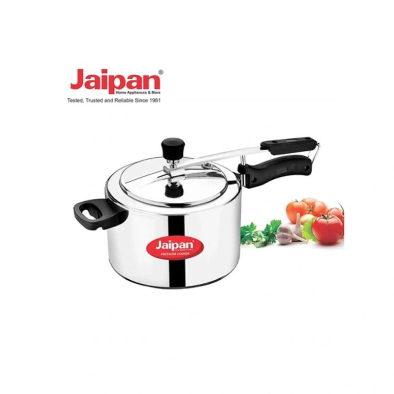 Jaipan Gold Aluminum Pressure Cooker with Inner Lid, 2 litres, Silver - Image 2