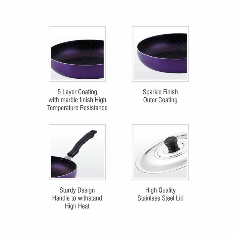 Jaipan Platinum Non-Stick 4pcs Gift Set (Purple) - Image 3