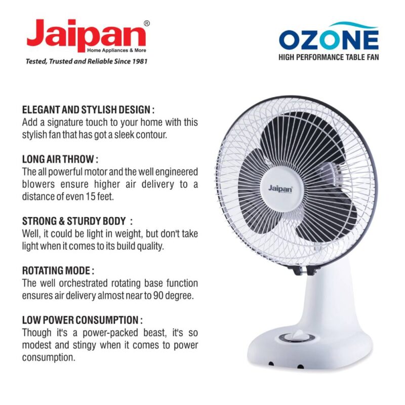 Jaipan Ozone Table Fan - Image 5